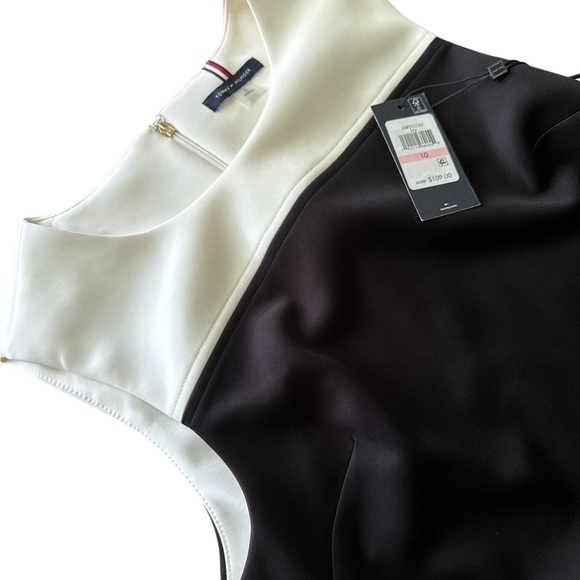 Tommy Hilfiger Asymmetrical Black and White Dress - Picture 4 of 7